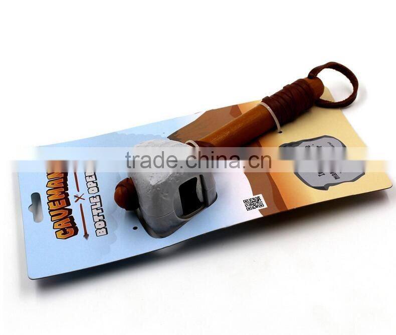 New kitchen supplies wholesale creative stone hammer beer bottle opener strange resin bottles opener