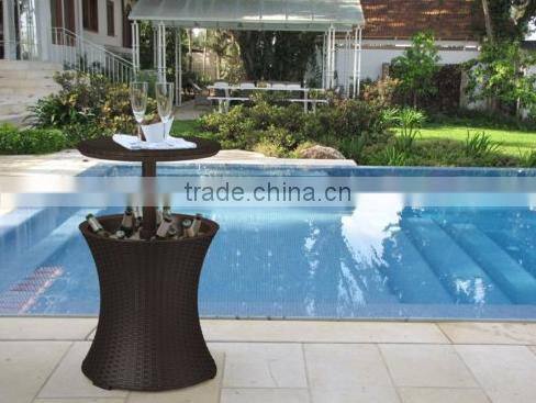 Rattan Cooler Table Outdoor Wicker Furniture Bar Pool Patio Deck Party Ice NEW