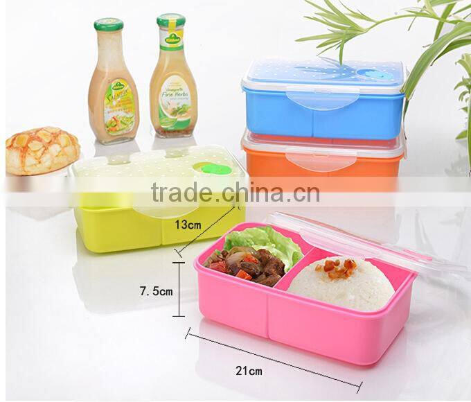 Wholesale Stock Rectangle double-deck Seal Lunch Box