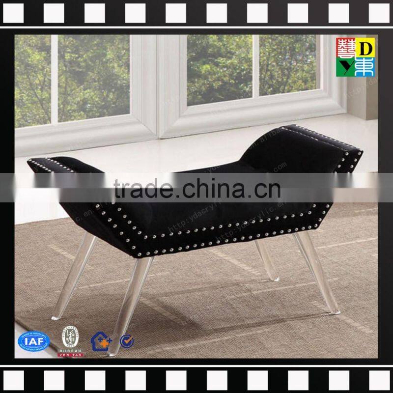 Custom design acrylic chair with cushion top selling clear acrylic resin chair from china manufacturer