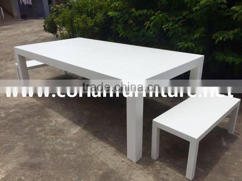 Designed made outdoor and indoor corian garden bench