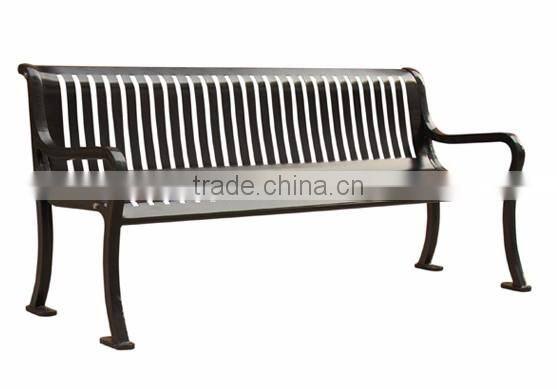 high loading capacity fixed outdoor cast iron bench