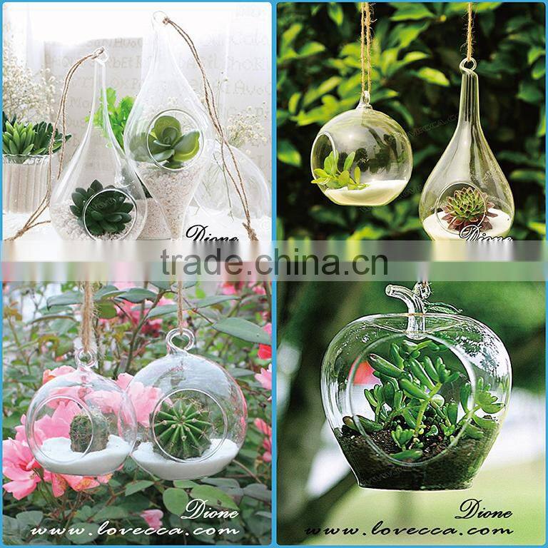 Lovely Various Size Flowers Artificial Wedding Metal Copper Glass Terrarium/Geometric Glass Terrarium Metal