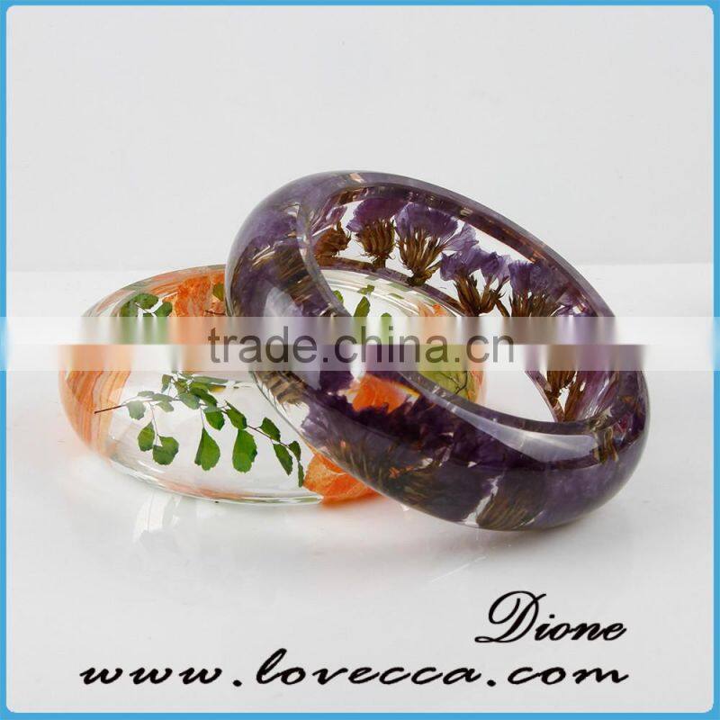 Wholesale Elegant Hand-made resin jewelry real flowers bracelet