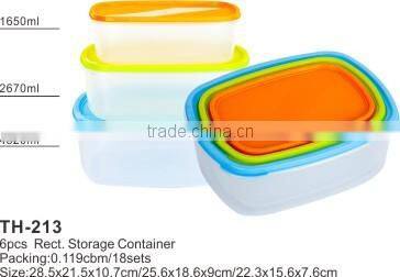 14ps rect.lunch boxes and food meal prep containers Plastic food containers