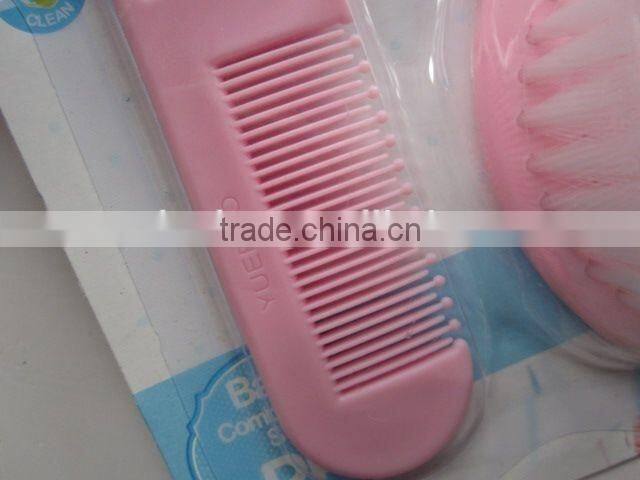 Plum blossom shaped comb with brush for children/plastic hair brush