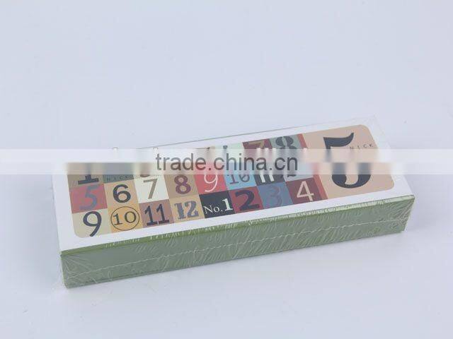 Rectangular single-layer printed paper pencil box colorful pencil case