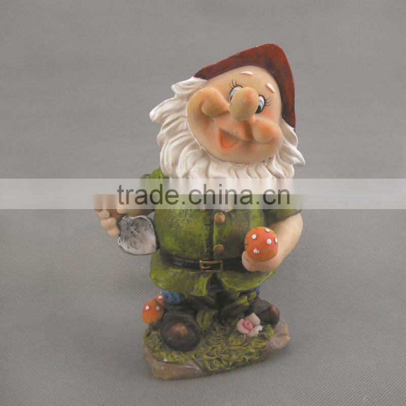 Wholesale Polyresin the Seven Dwarfs,Polyresin Dwarfs Figurine for Garden Decoration