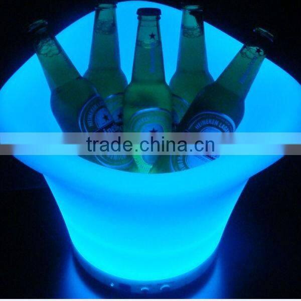 plastic led luminous ice bucket for hotels