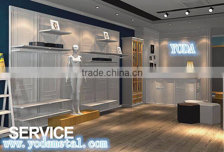 European-Styled Wall Mounted Clothing Display Stand