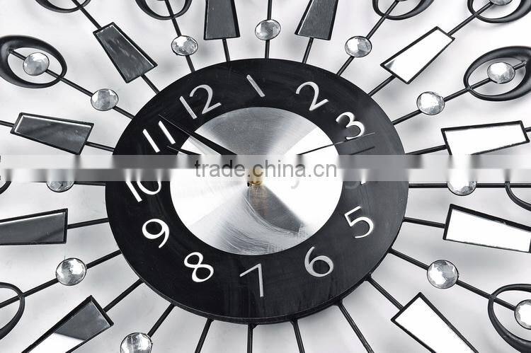 Metal wall digital clock with eye and mirror