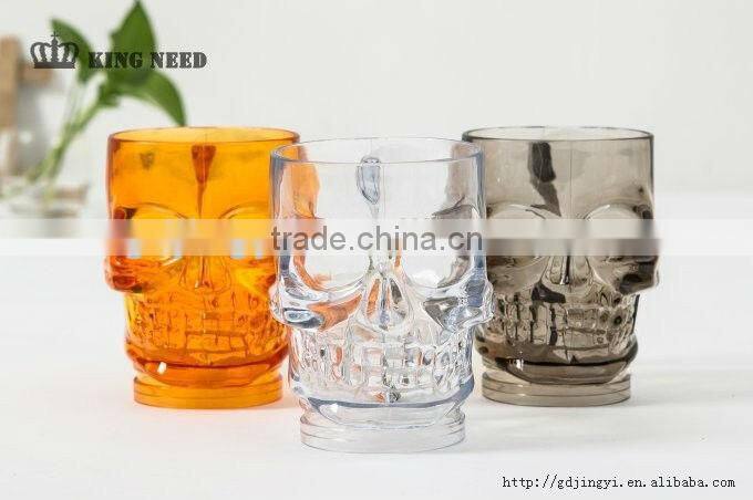 LED RBG flashing plastic acrylic skull cup mug Halloween party decorations