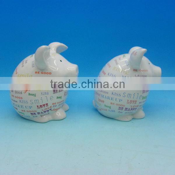 Music design large ceramic piggy banks