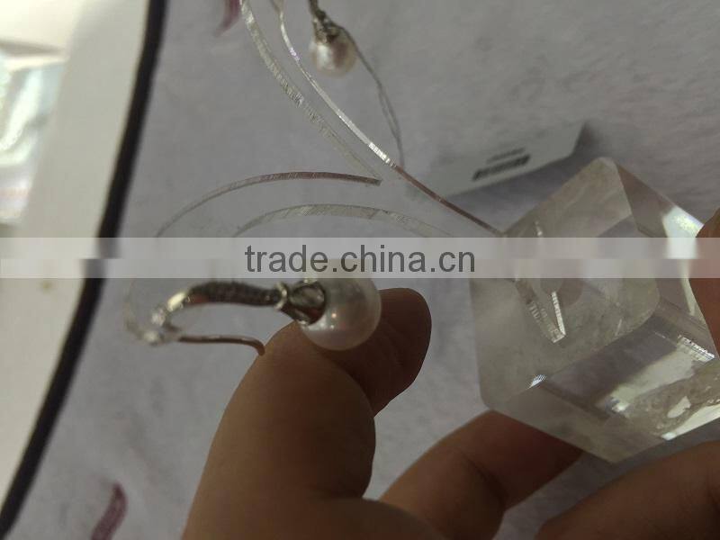 wholesale 8-8.5 mm white akoya pearl jewelry earrings