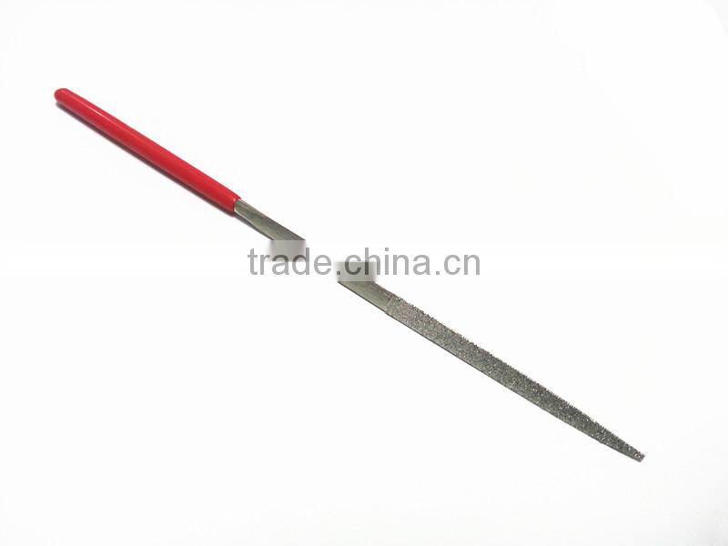 Electroplated diamond triangle round file