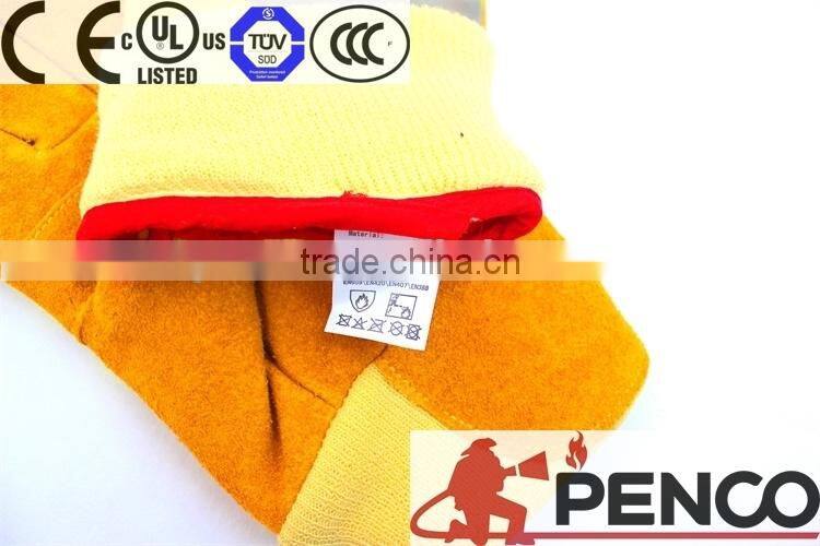 fire fight safety 3m reflector reflective fire retardant cuff cowhide cow leather safety glove