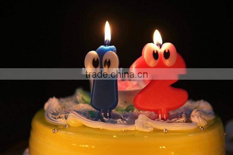 Eye Arabic Numbers Shape Birthday Candle for Children Celebration
