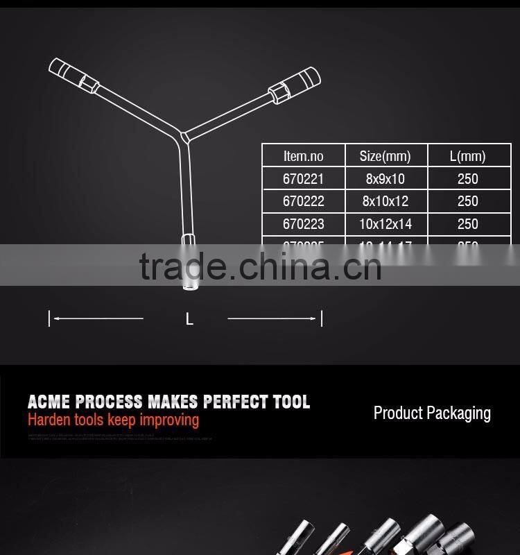 Auto Repairing 12X14X17mm Professional Y-Type Wrench