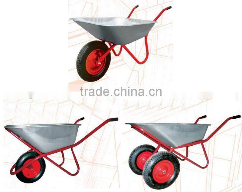 WB6404W 100L Dual Wheel Metal wheelbarrow for Russia