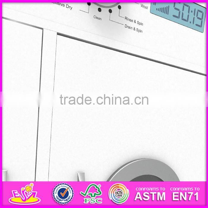 2017 New design pretend play white wooden toy kitchens for toddlers W10C267