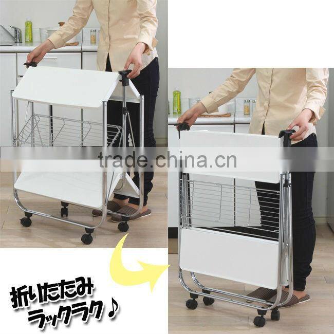 dining serving kitchen foldable trolley cart