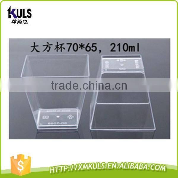 Food grade disposable dessert ice cream container plastic cup square round special shape dessert cups