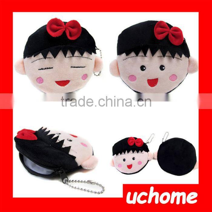UCHOME New Popular Design Emoji Plush Mini Kids Coin Purses Pocket Money Bag