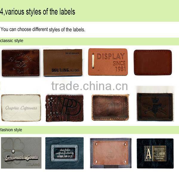 factory fashion logo leather suede label