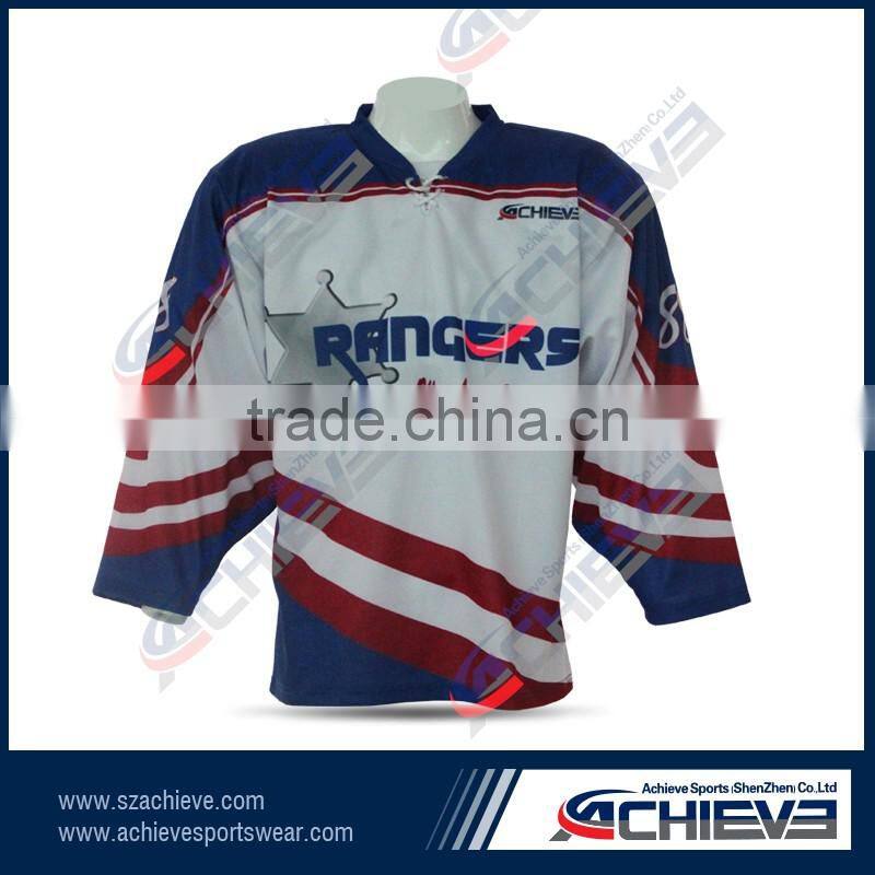 long sleeve reversible sublimation ice hockey jersey