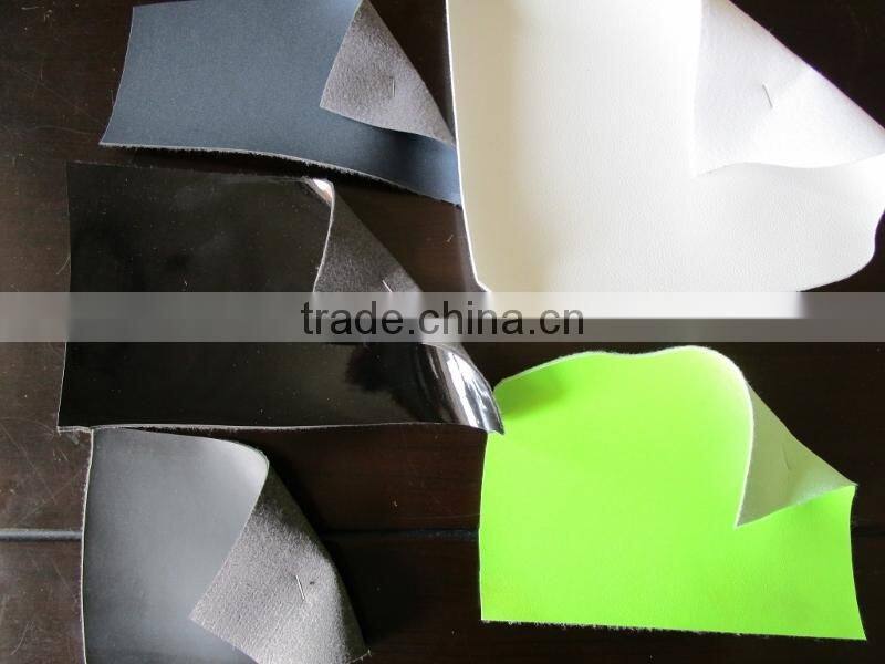 pu synthetic leather stocklot with nonwoven backing, pu artificial leather for sporting shoes stocklot