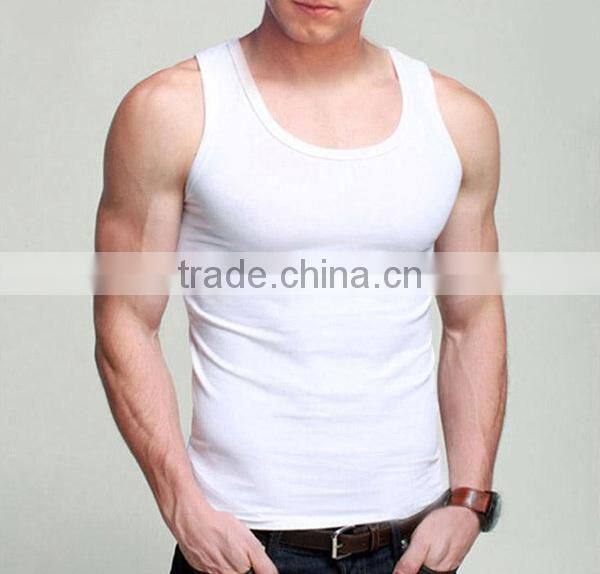 latest 100 cotton custom tank top/ mens fashion tank top/ sleeveless tee shirt blank