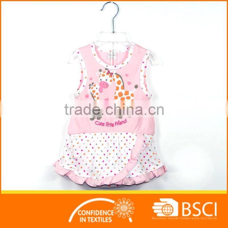 2016 Latest Interlock Summer Wear Baby Romper With Skirt