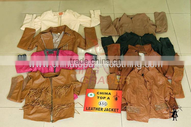 Sorted Bundle Leather Jacket Used Clothes Used Clothing hot sale In Houston Texas