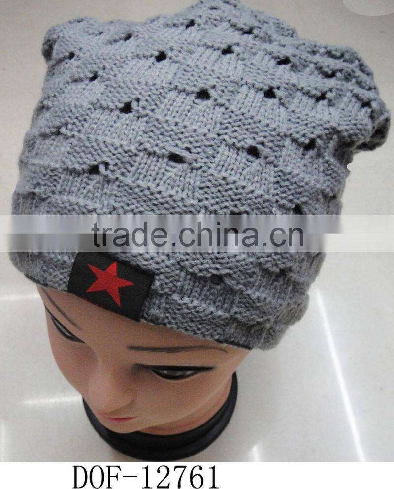 Fashion most popular crochet acrylic winter beanie for men