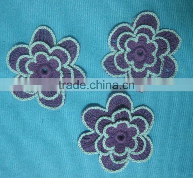 cotton crochet flower pattern patches