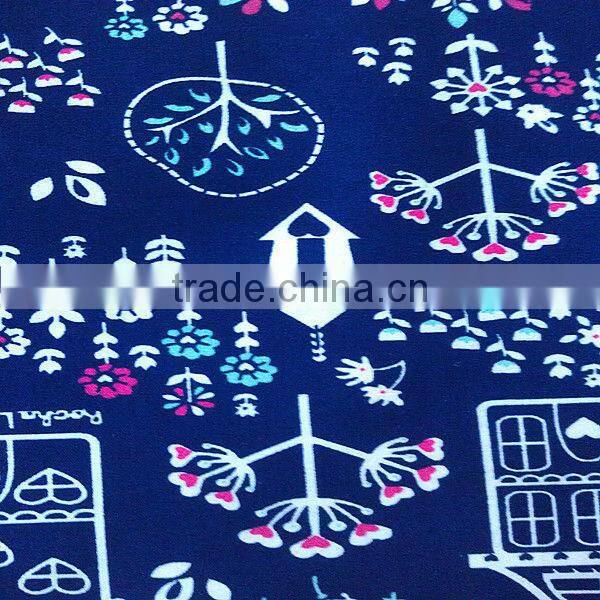 colorful printed cotton poplin textile fabric for ladies shirt