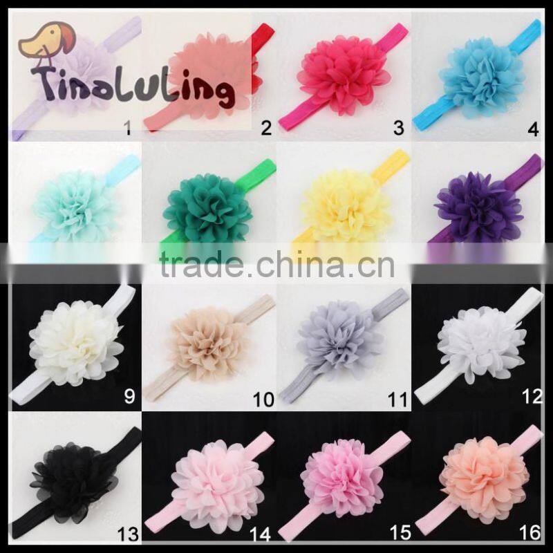 2015 Shabby Flower Baby Kids Headband With Elastic ,Top Baby Headband