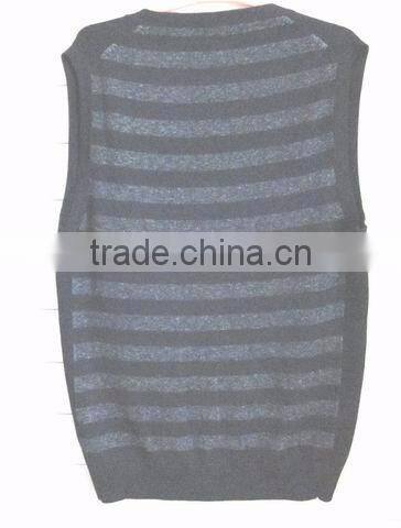 Latest arrived men's solid color sleeveless sweater wool knit vest wholesale