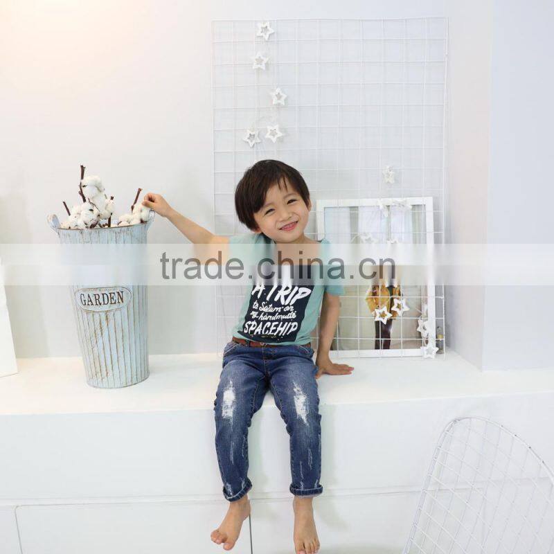promotional cotton summer kids wear slim fit t shirt for wholesale