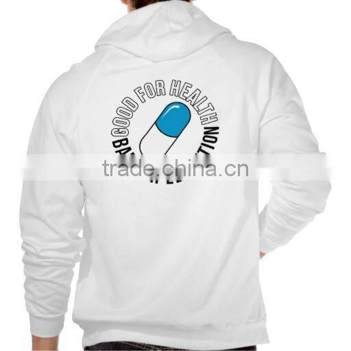 custom prinit cotton zipper sweatshirt no hood