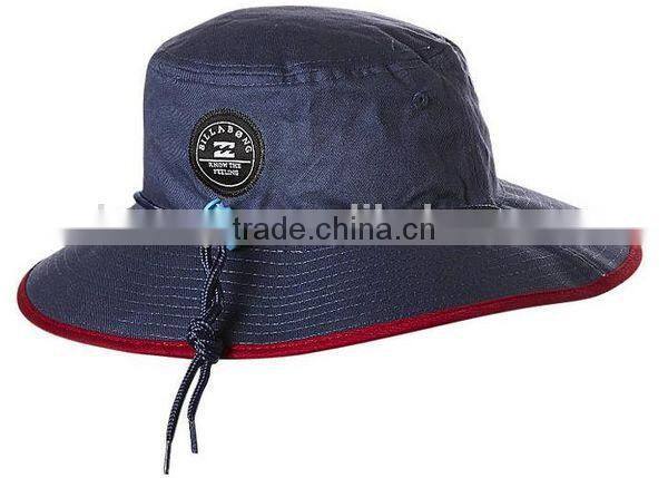 High quality Plain cotton fishing men bucket hat+string