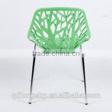 LS-4009 Wholesale Modern Cheap Colorful Stacking plastic Dining Chair For Dining Room Furniture