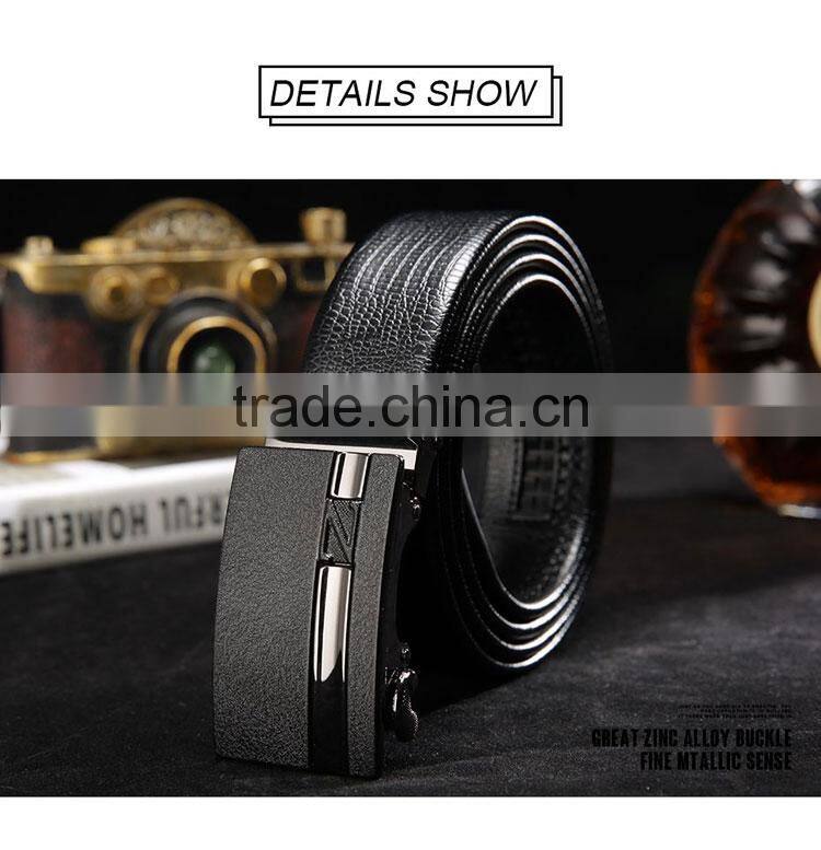 Hot Sale Luxury Men 's Leather Casual Belt Buckle Male Leather Business Belt