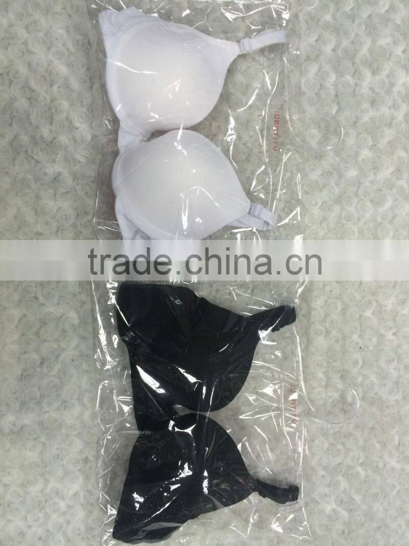 Soft padded bra with extra cotton plain dyed underwear bra and panty sets