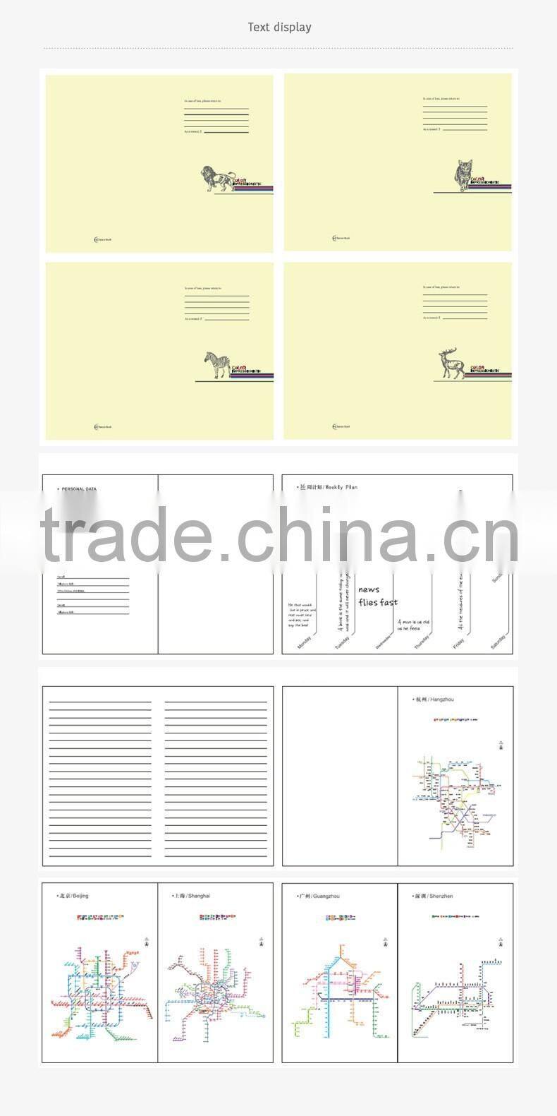 A7 size hardcover agenda planner yearly planner with clasp section sewing planner diary notebook