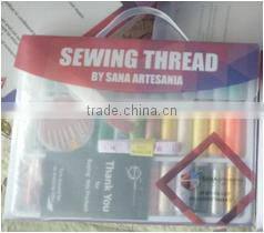 ramdom color of small sewing thread for home use with blister card pack