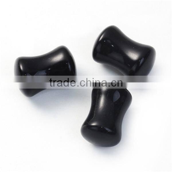 8mm Acrylic Ear Stretcher Expander Bobbin Black Body Piercing Ear Taper Expander