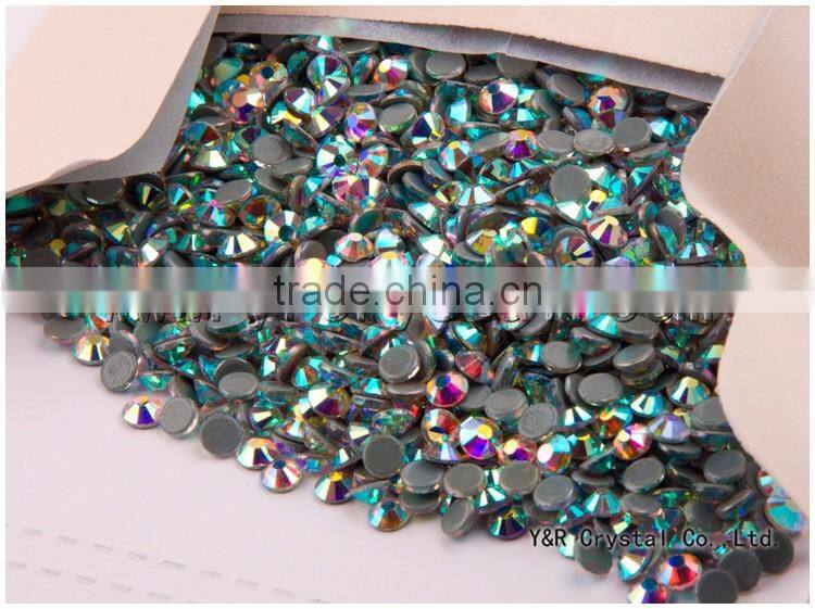 2017top sale OEM package 10ss hotfix flat back rhinestone