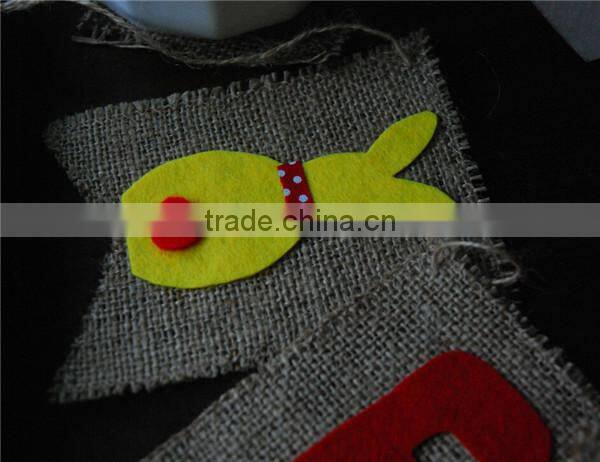 Easter Garland & Burlap Bunny Garland & Felt Easter Garland For Home Decoration