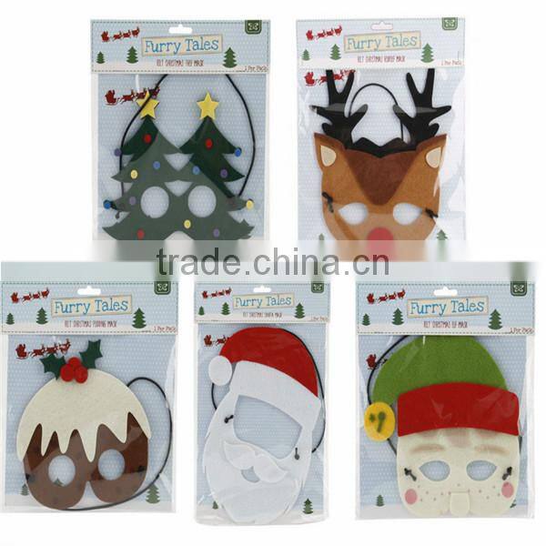 Kids adult felt Christmas mask eyemask masquerade fancy dress XMAS party gift